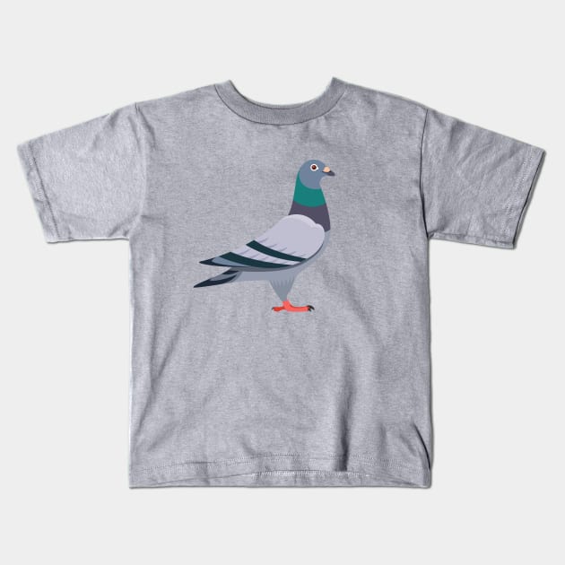 Pigeon Kids T-Shirt by dariussolis